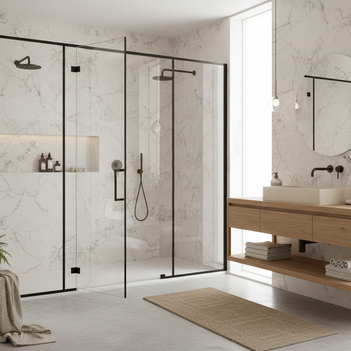 Nº187/Glass Shower Doors Outlast Shower Curtains
