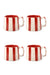 Stripe/cup - 3.5 x 2.5 Inches ( Set of 4 ) - ARCHDEKOR® LLC