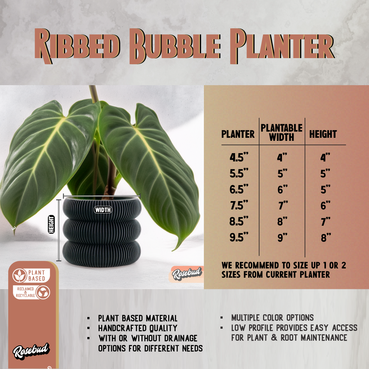 Ribbed/Planter