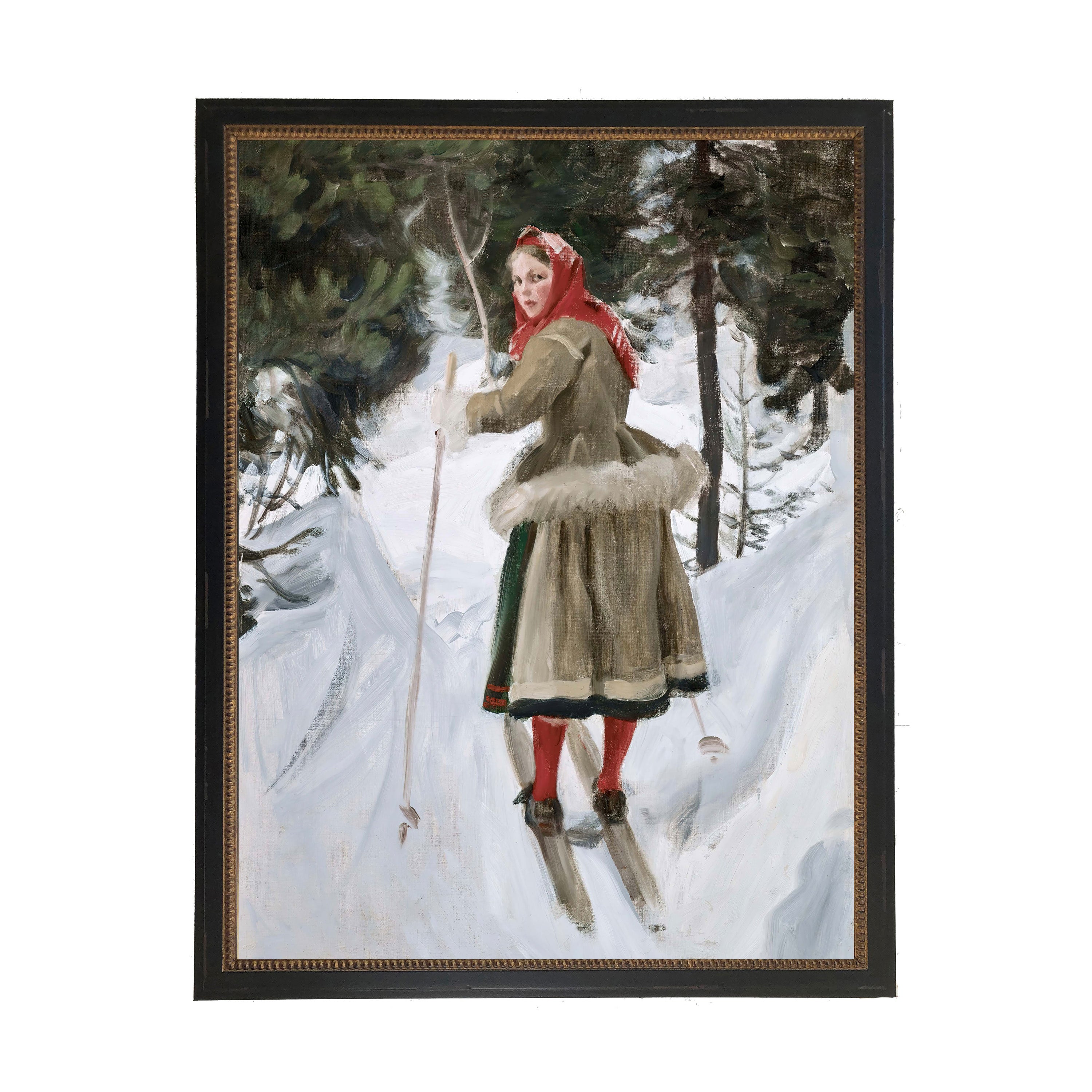 Woman/Skiing